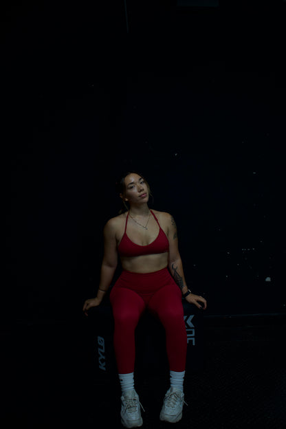 CRIMSON BACKLESS BRA